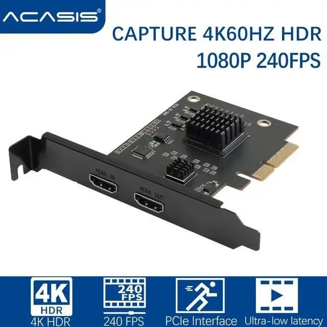 Carte d'acquisition Acasis 4/2/1 PCIe 1080P/4K, vidéo SDI/HDMI