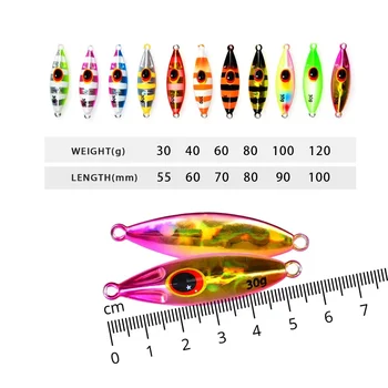 Saltwater 30g 40g 60g 80g 100g 120g Bee Lead Bait Luminous Jig Slow Metal Jigs Jigging Lure – Metal Jig – view 3