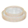 Elegant Transparent Clear with Gold Beads