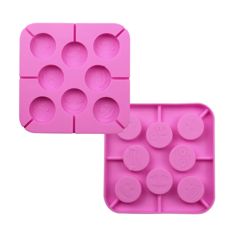 BPA Free Easy  Release  Multi Designs and Shapes Silicone Press Mold for Kids DIY Chocolate Candy Lollipop Mold