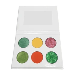 6 видов цветов Перламутровые блестки тени для век Индивидуальный Логотип Макияж Палитра теней для век