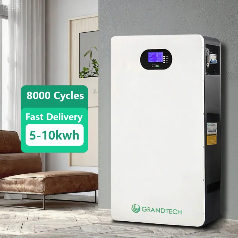 Powerwall Husreserve Litium Lifepo4 Batteri 48V 200Ah 100Ah 5kW 10kW Litiumionbatterier til Solenergisystem