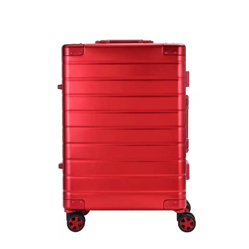 New all-aluminum-magnesium alloy trolley case boarding case full aluminum suitcase leisure suitcase for  men and women travel