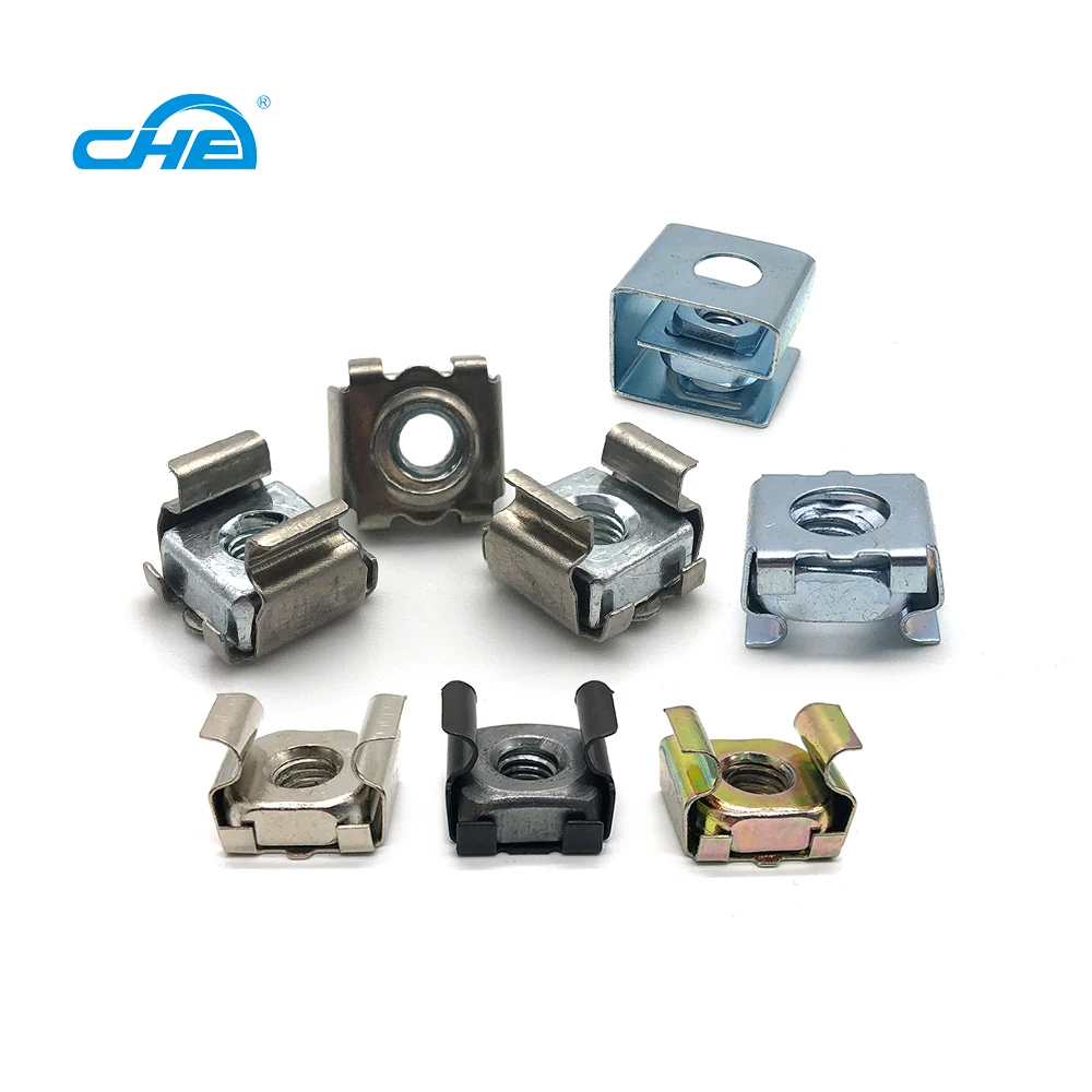 Jaula de cerradura cuadrada galvanizada, tuerca de jaula de acero inoxidable, M4, M6, M8, M10, precio de fábrica