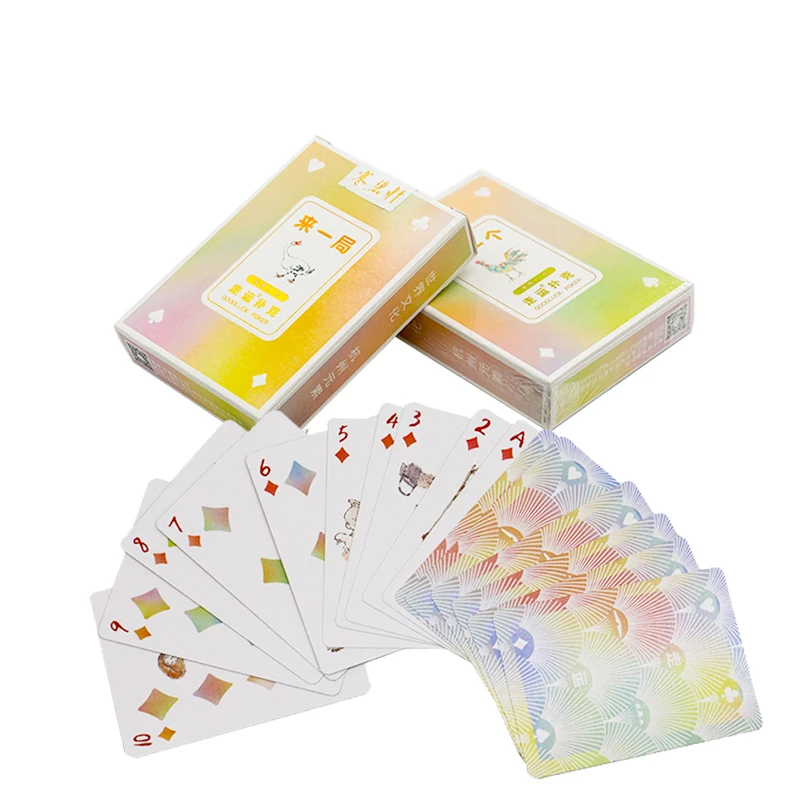 Oem Custom Printed 280gsm Blue Core Paper Cardistry Magic Poker Cards Personalized Design Luxury Playing Cards