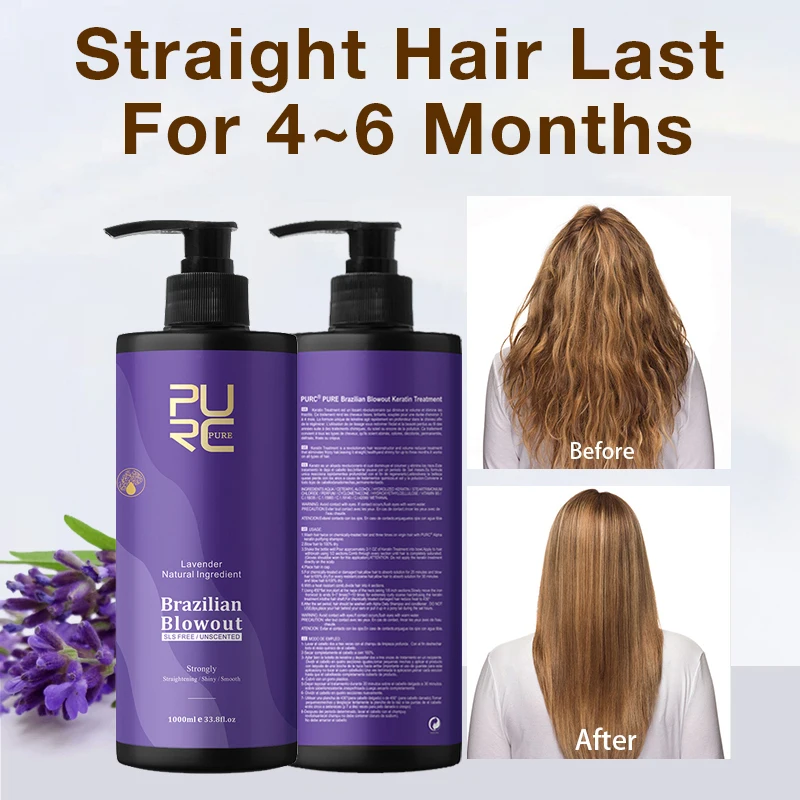 Best Organic Lavender Scent Keratin Treatment Hair Smoothing Repairing and  Straightening Hair Cream Brazilian Blowout