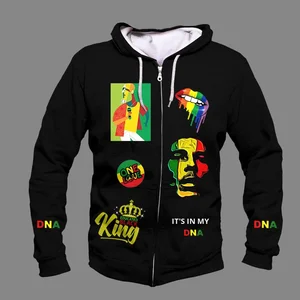 Casual Winter Loose Hooded Sweatshirt Fashionable 3D Printed Letters Lined 100% Cotton Fleece Anti-Pilling Men's Pullover Hoodie