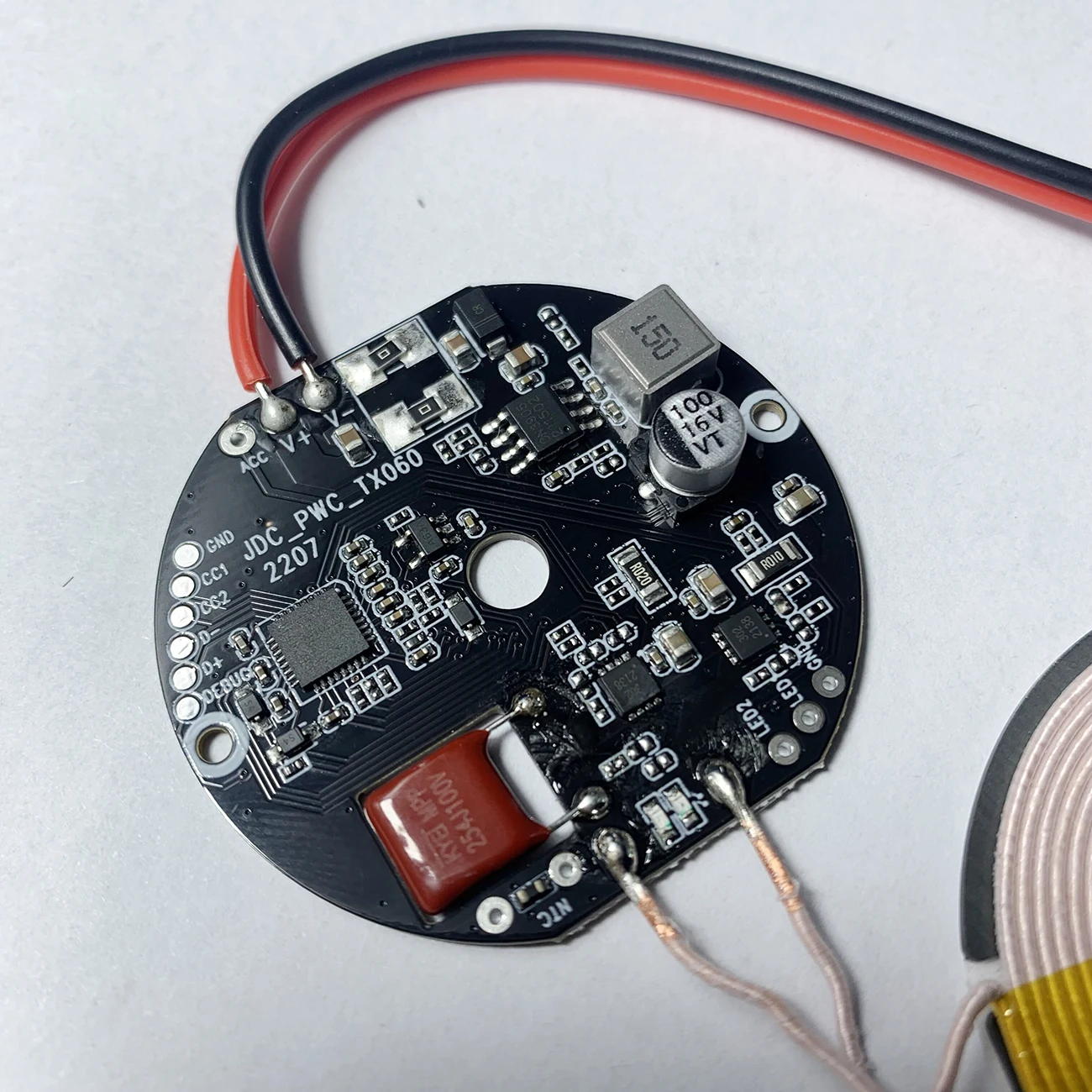 OEM Qi PCB PCBA for Car Wireless Charger Module Car 15W 12V 24v 36v Qi 1 Coils Wireless Charger Transmitter Module