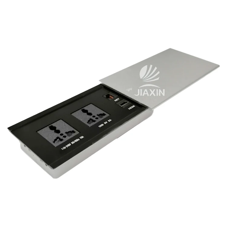 Furniture Mounted Universal Socket Outlet Sliding Cover Socket With USB Port and Network
