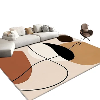 Modern minimalist feng shui crystal velvet living room carpet, bedroom carpet, folk large-area fully padded carpet