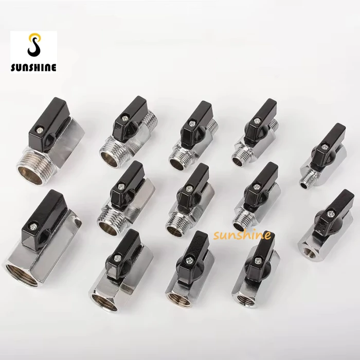 SS Pressure Washer 1/8" 1/4" 3/8" 1/2" Threaded Mini Brass Ball Valve  Male to Female Air Compressor Water Gas Shut Off Valve
