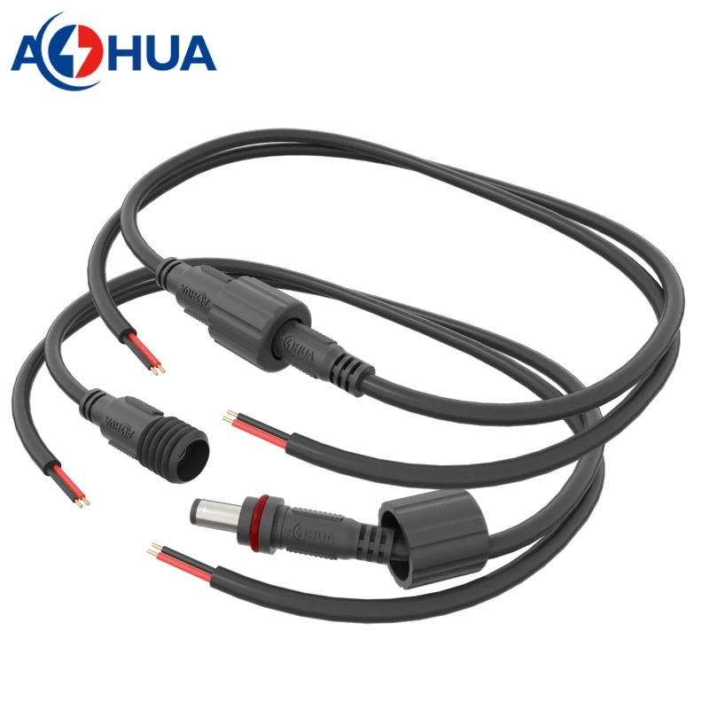 AOHUA IP65 Waterproof Male Female M13 2 Pin Dc Connector Plugs for Led Lighting