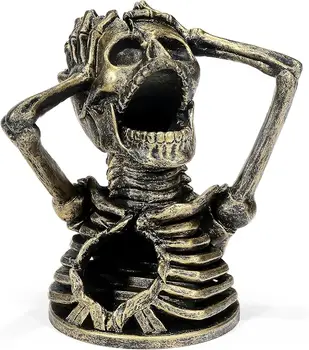 Skull Dice Tower Resin Copper D&D Dice Rolling Tower for Dungeons and Dragons DND Tabletop Game and RPG Games