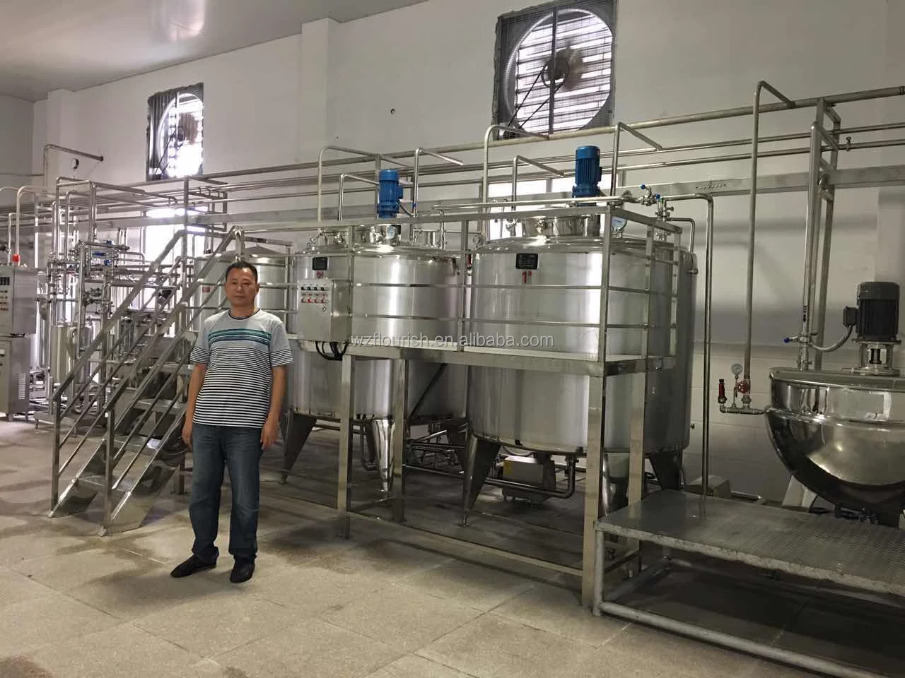 Food Grade Stainless Steel Tank With Agitator