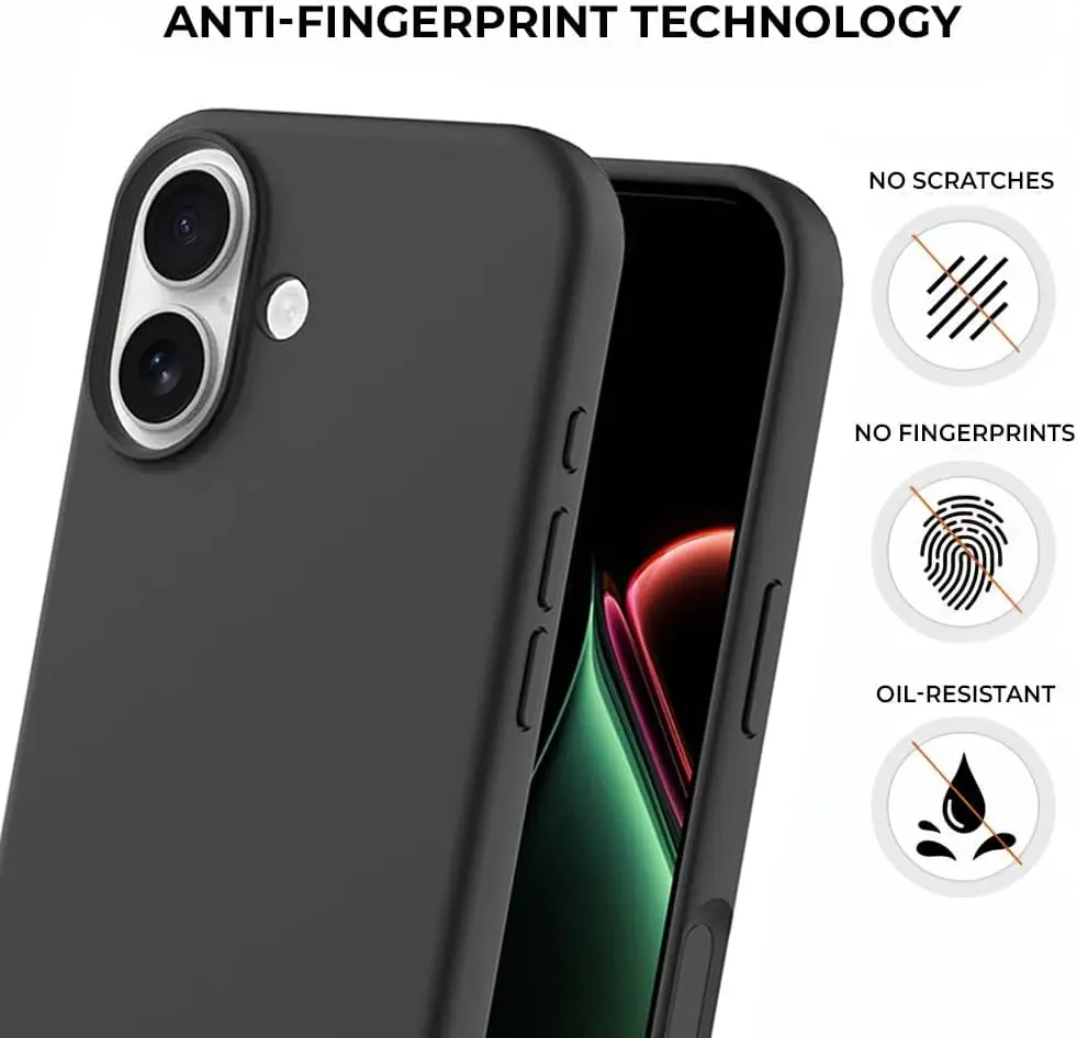 product laudtec for premium business silicone case shockproof with full edge coverage reinforced corners for iphone 17 pro maxblack-4