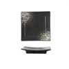 7 inch  square plate-daytime black