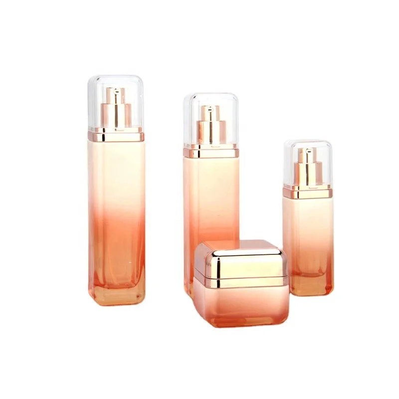 Make up skincare packaging container empty cosmetic bottle foundation glass bottle cosmetic glass packaging container supplier