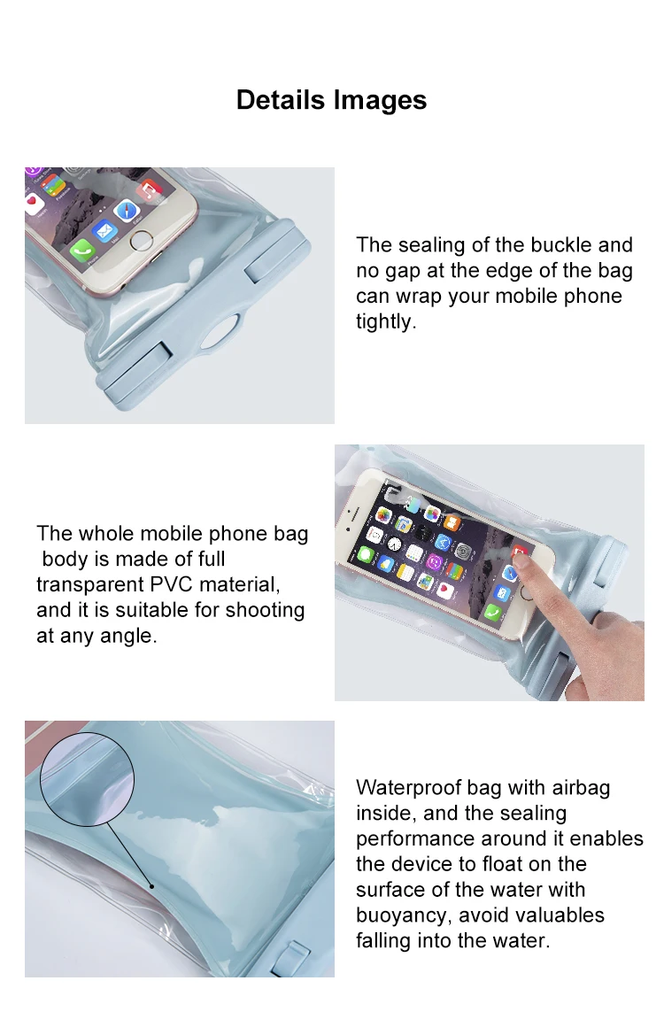 Universal Isup Paddle Board Waterproof Underwater Pouch Mobile Phone Holder Bag Cellphone Case