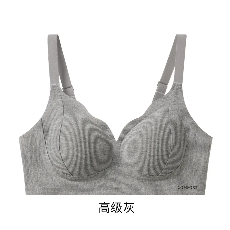 Naked Feeling Comfortable Lift Soft Support Threaded Underwear Push-up Anti Sagging Women's Thermal Bra