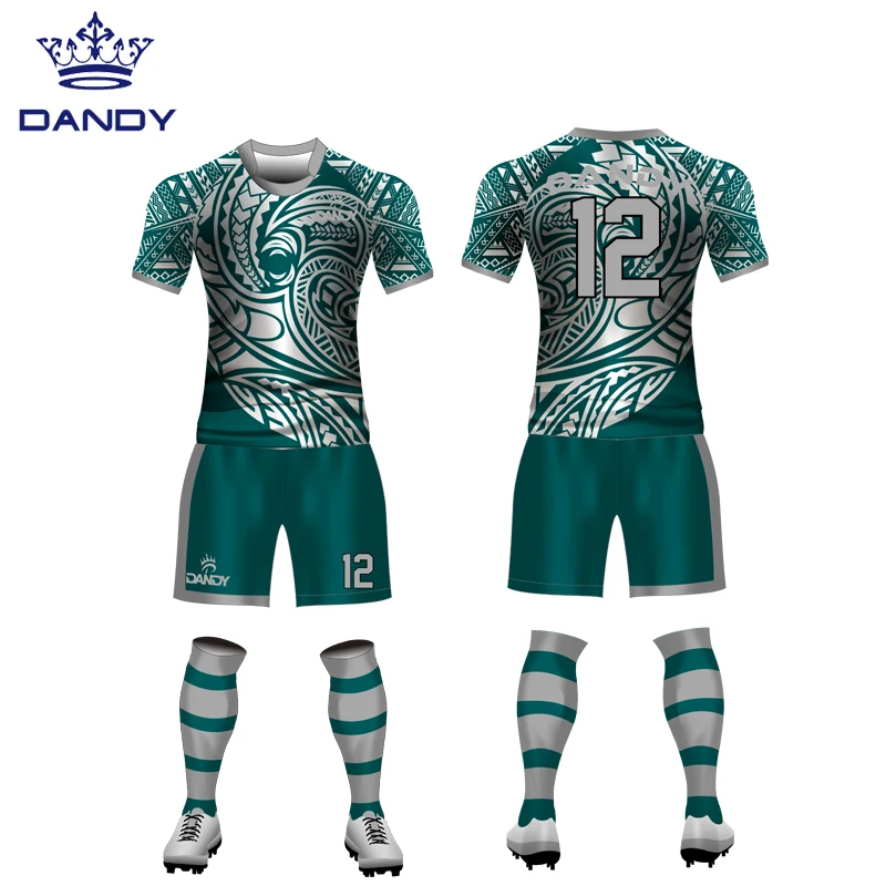 Custom Sublimation Pattern Rugby Uniforms Rugby Shirt and Shorts Rugby Kit