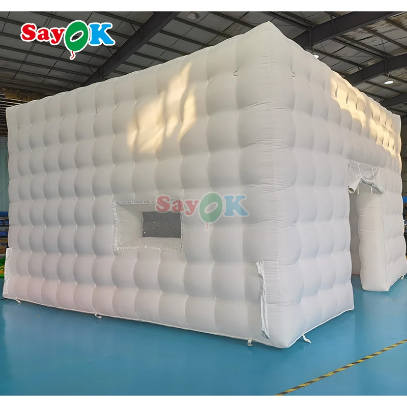 7x7m Outdoor Inflatable Event Tents with LED Light White