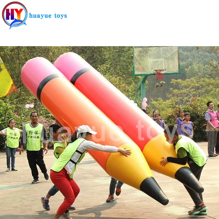 Funny  Inflatable Pencil for Team Building  Interactive Inflatable Pencil Toy Team Building Games for Adults