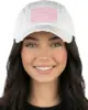 American flag-white/pink flag