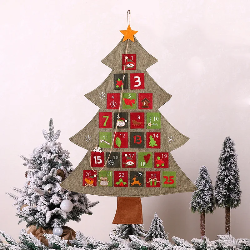 Рождественские украшения, Рождественская елка, календарь, обратный отсчет, торговый центр, праздничные украшения, подвески, искусство и ремесло