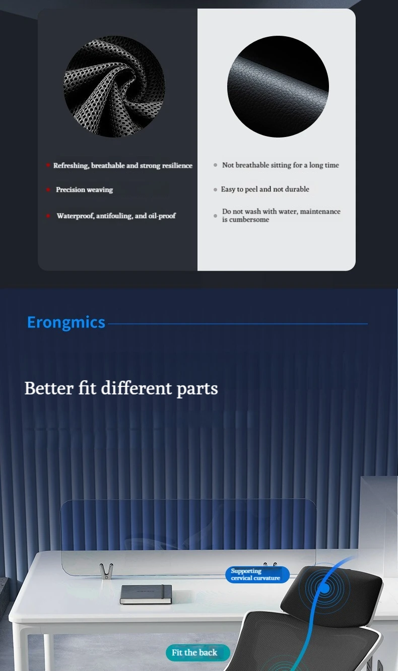 Durable Adjustable Modern Anji Executive Swivel Reclining Sleep Office Desk Chair Home Computer Ergonomic Mesh Chair Comfortable