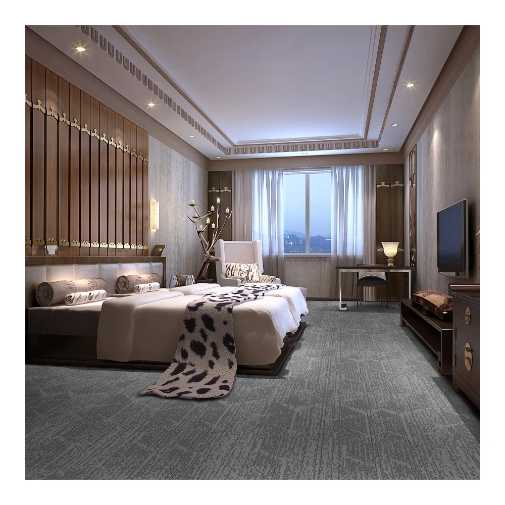 High Quality 100% Polypropylene Exhibition Commercial Carpet Loop Pile Wall to Wall Carpets and Rugs with Simple Style