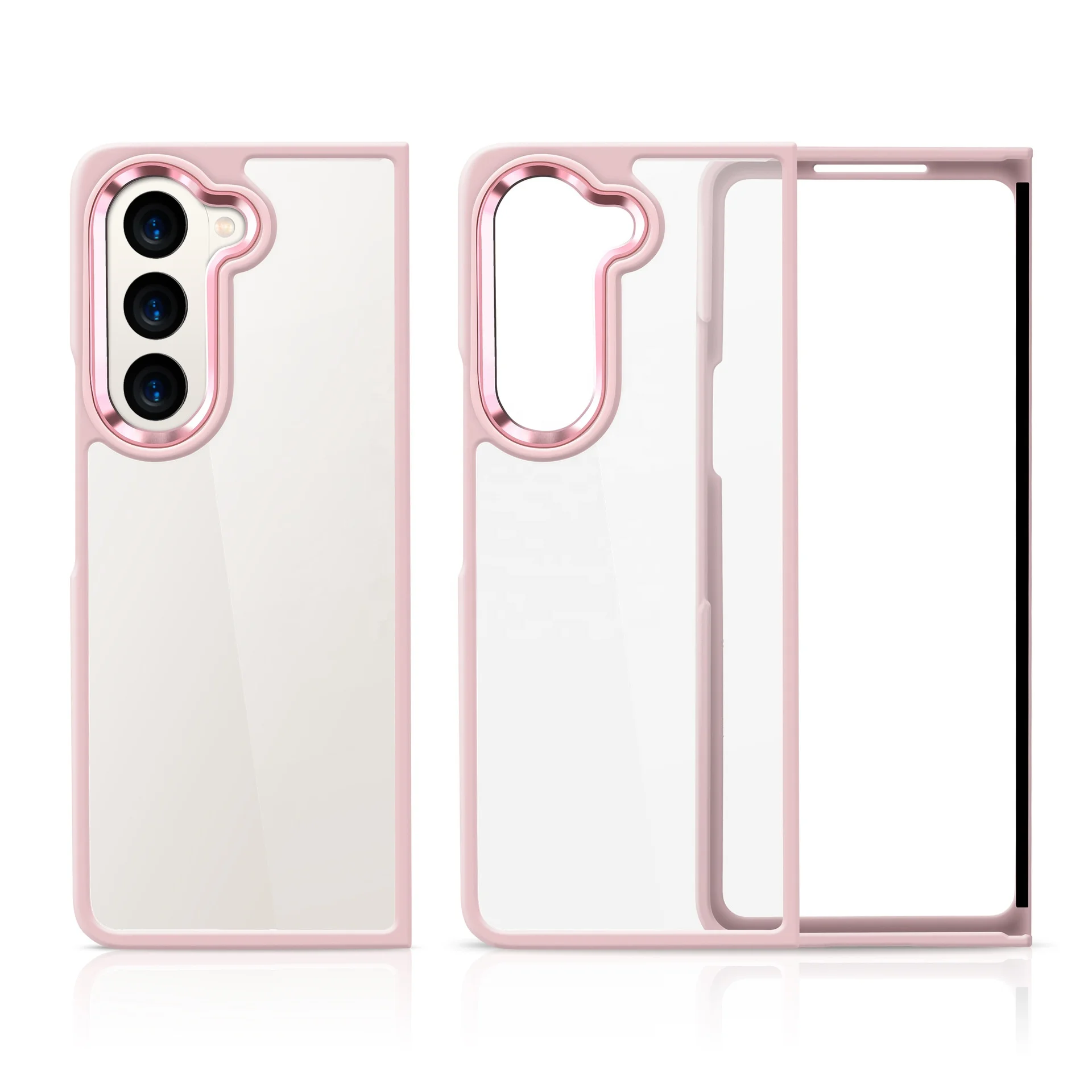 Tpu Pc Transparent Case For Samsung Z Fold 6 5 Anti-Drop Anti-Scratch Shockproof Protective Slim Clear Cover