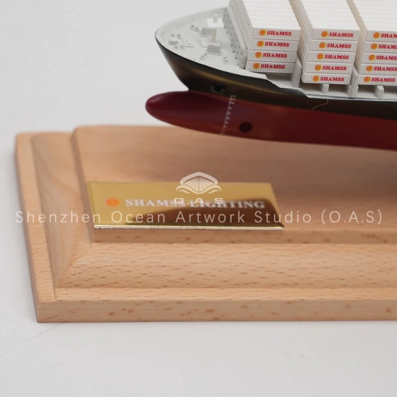 This shipping container scale model highly restores the classic WANHAI livery, with authentic details of China shipyards model design, marked classification society information and accurate captain scale. Made of premium materials with exquisite craftsmanship, it has stable structure and realistic appearance. Suitable for corporate gifts, office display, teaching exhibits and collection. Supports custom logo, color and details. Ideal for shipping, logistics and shipyard enterprises to enhance brand image.Amber@vesselmodel.com Tel: +86 18038048785