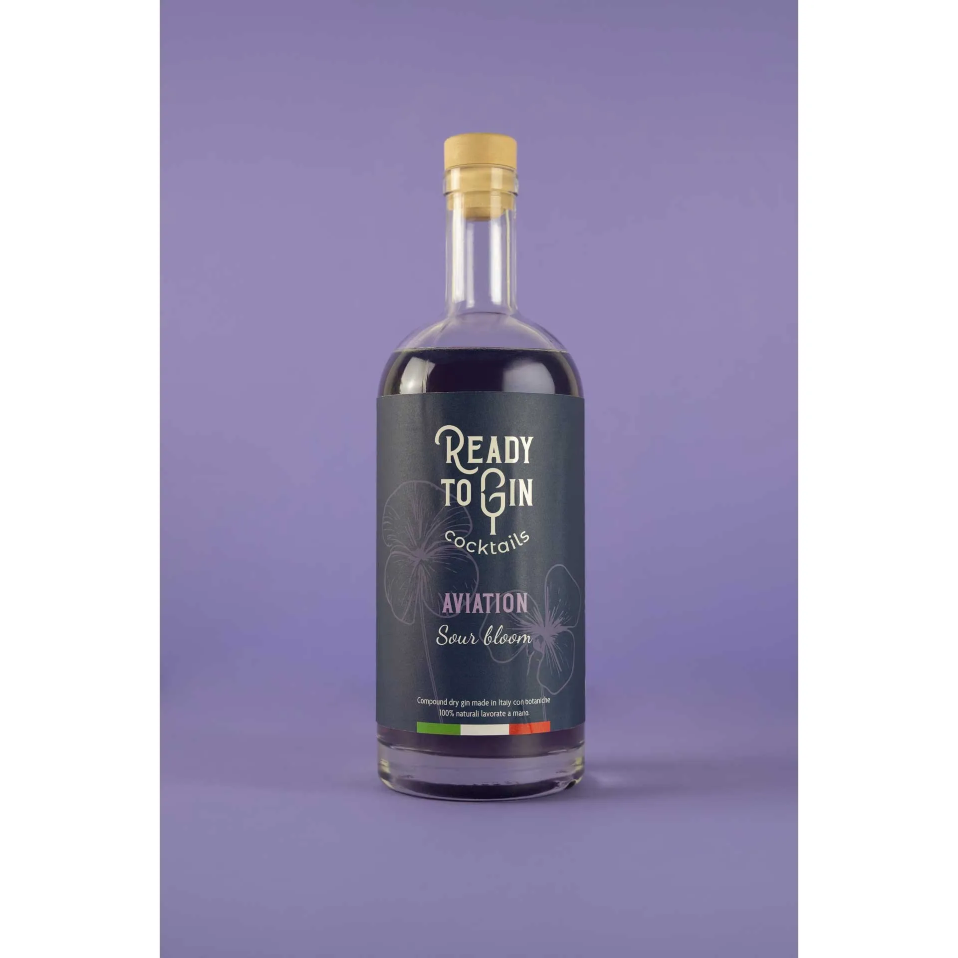 Ready To ジン アビエーション カクテル 1 リットル バイオレット カラー 20% Alc