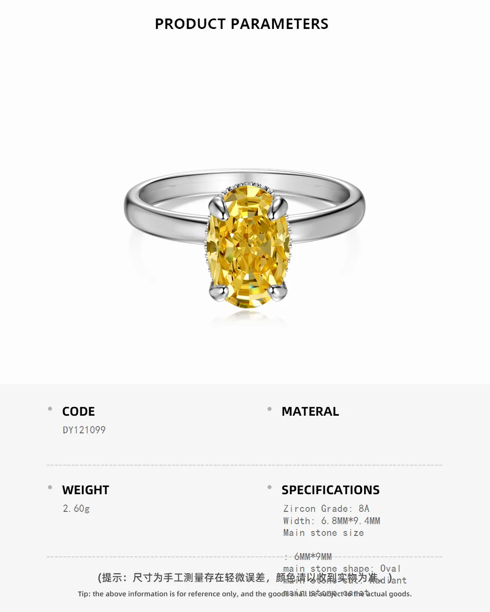 KAKODIY Cubic Zirconia Jewelry Oval Round Electroplated Promise Ring Women Personalized 925 Sterling Silver Women's Wedding Ring detail 1