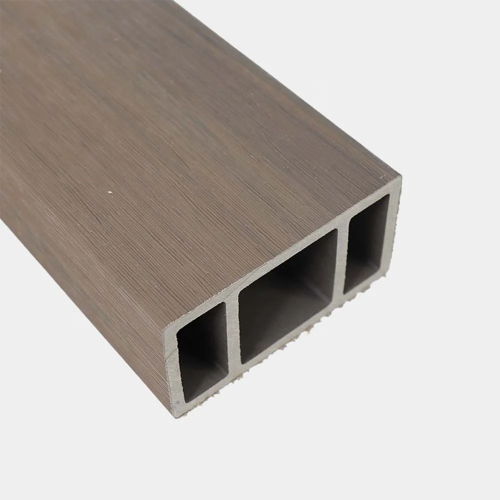 Co-extrusion WPC Tubes Building Material Outdoor Wall Decoration Louver Tube Wood Plastic Composite Wooden Timber WPC Facade