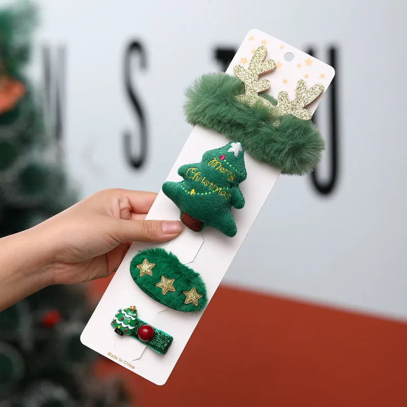 Рождественские заколки для волос детские набор маленьких девочек милые разнообразные аксессуары малышей