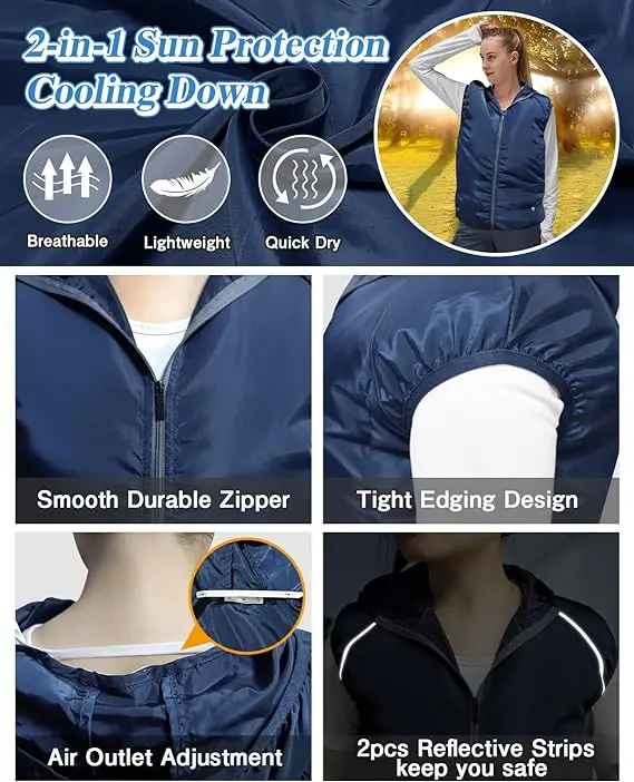 Cooling Vest For Men Women Usb Battery Powered Wearable Ac Vest 3 Speed