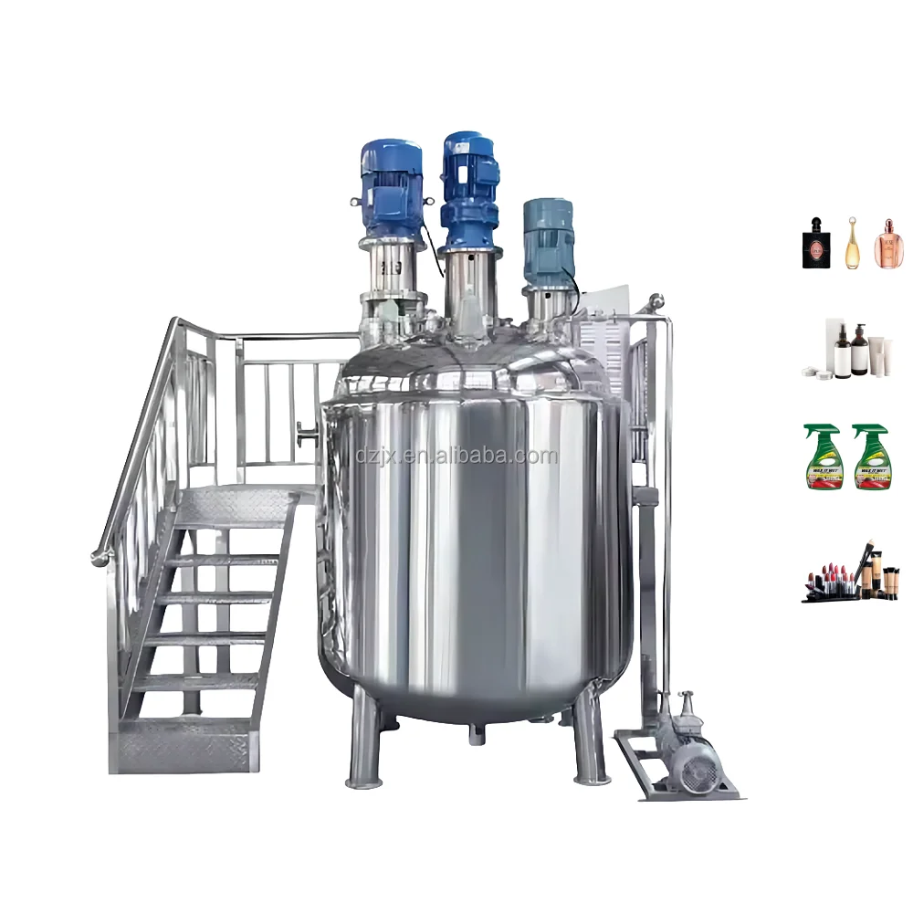 DZJX High Quality 100l-1000l Industrial Mixer Stirrer Tank Machines for Hand Liquid Soap Heater Production