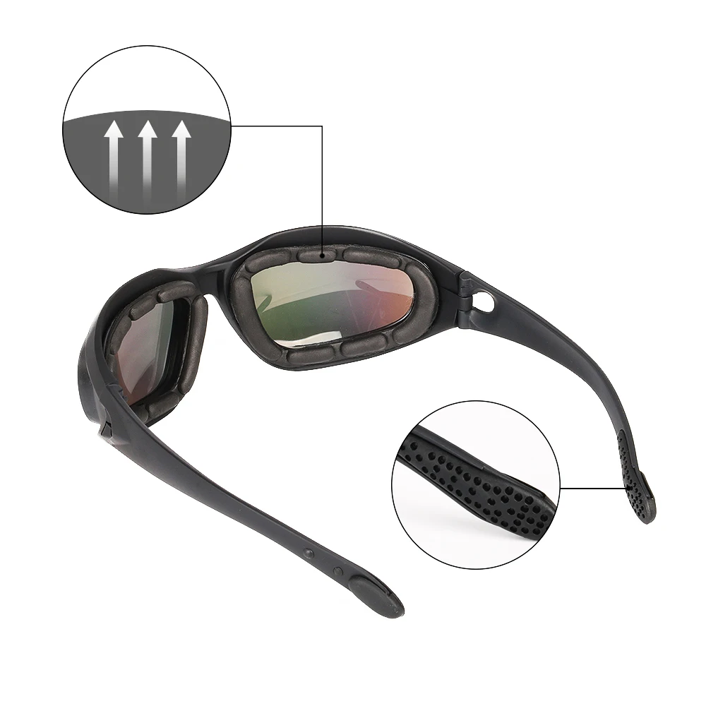 Polarized Sports Sunglasses with Interchangeable Lenses for
