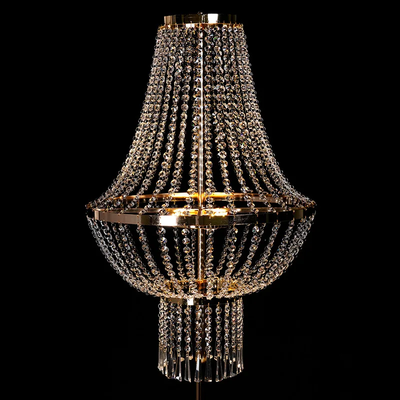 Decoratie Vloer Kristallen Hanglamp Acryl Metaal Goud Bruiloft Centraal Decor