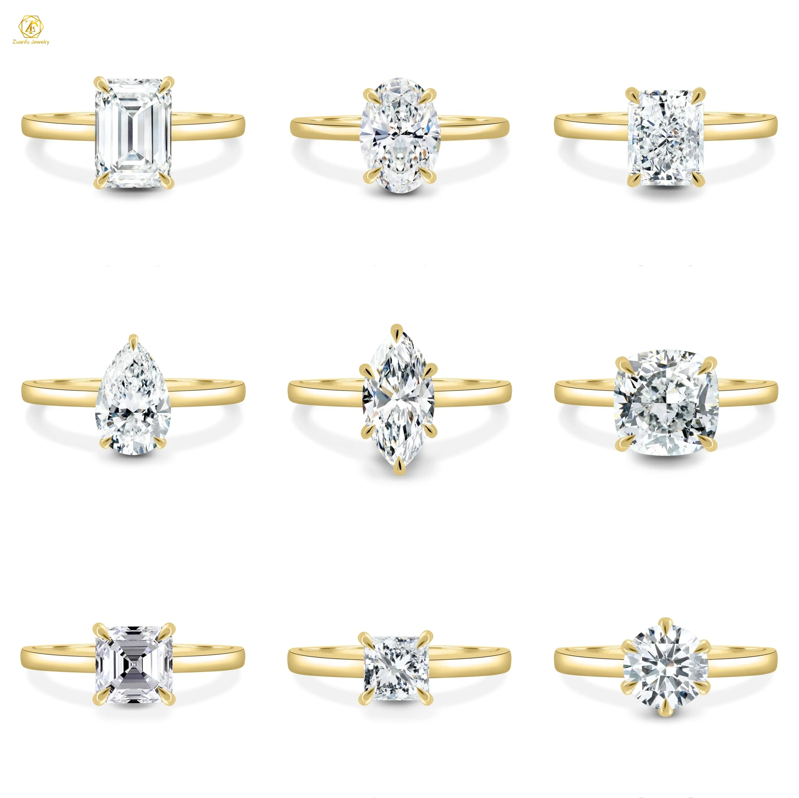 Carat Gold 10k 14k 18k Gold Ring 10k 14k 18k 22k 24k Gold - Main Image