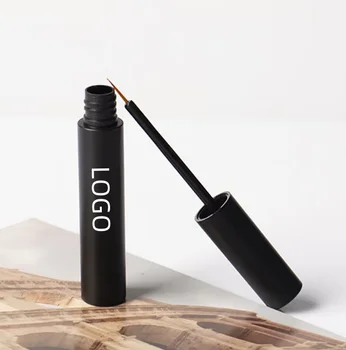 Portable Luxury Black 4.5ml Custom Empty Plastic Mascara Tubes Private Label Screw Cap Wand Brush OEM & ODM Packaging