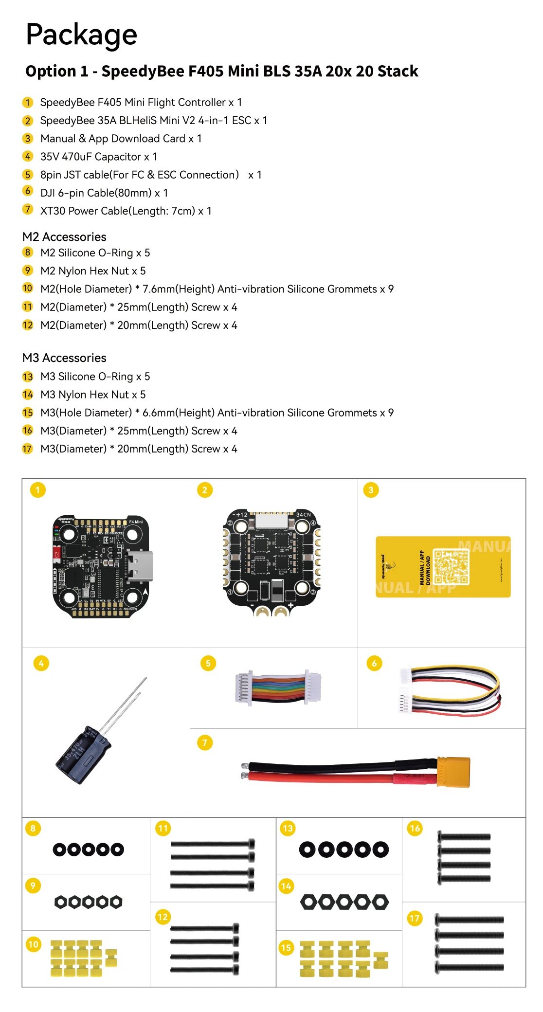 Speedybee F405 Mini 20x20 Flying Tower 35a Bls Esc Flight Control Four