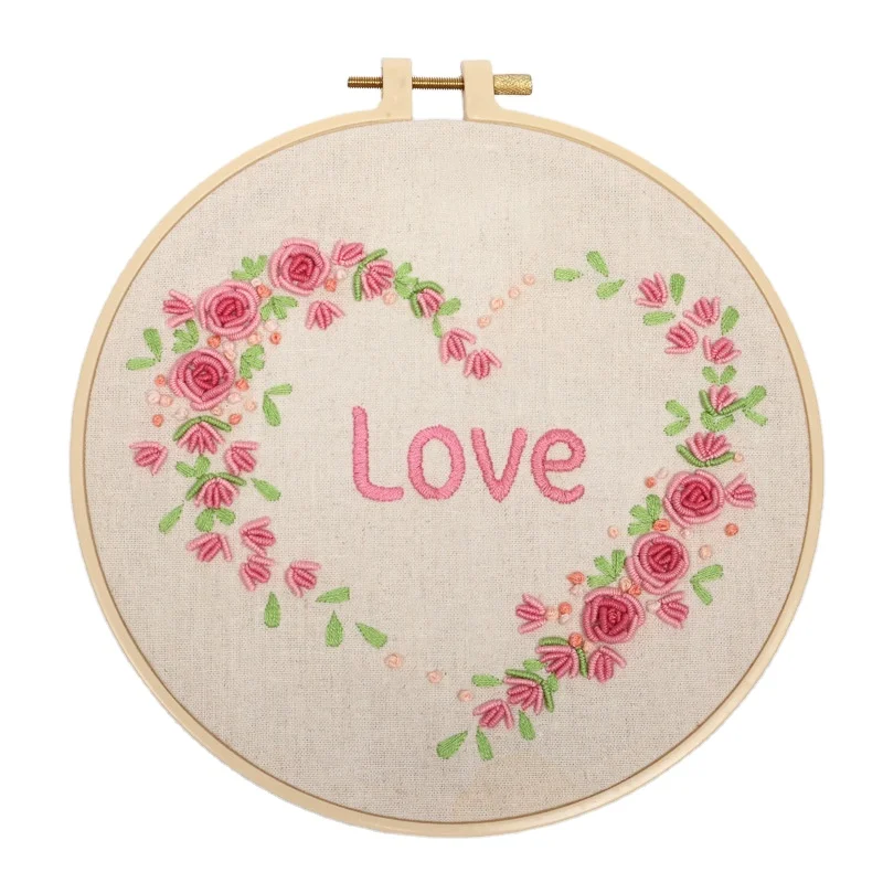 Hand-In-Hand Couple Love Diy Handmade Embroidery Materials Package European-Style Sewing Kit For Adults
