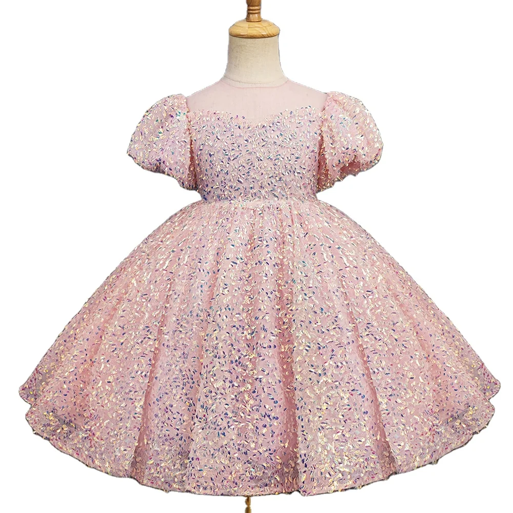 newborn sequin dress Newborn Boys' Newborn Girls' Newborn Unisex Older Girls' Dress Set Metallic Sequin