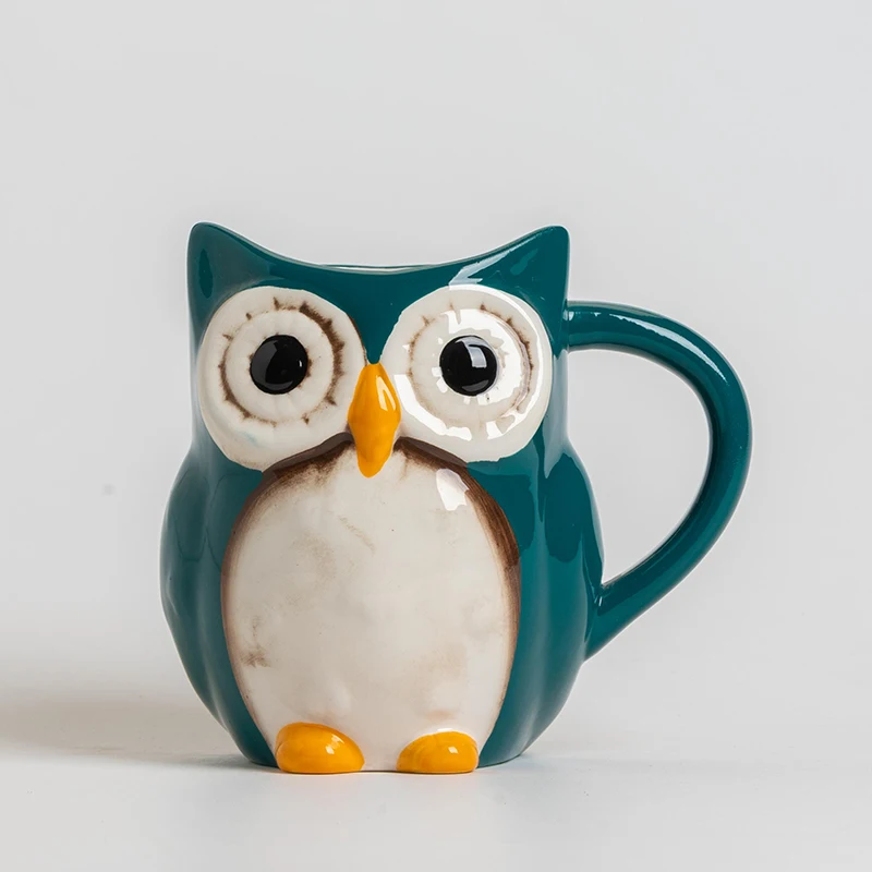 thumbnail image 2 of CAIRIAC 3D Owl Coffee Mug - Cute Ceramic Tea Cup For Office & Home 2 of 12