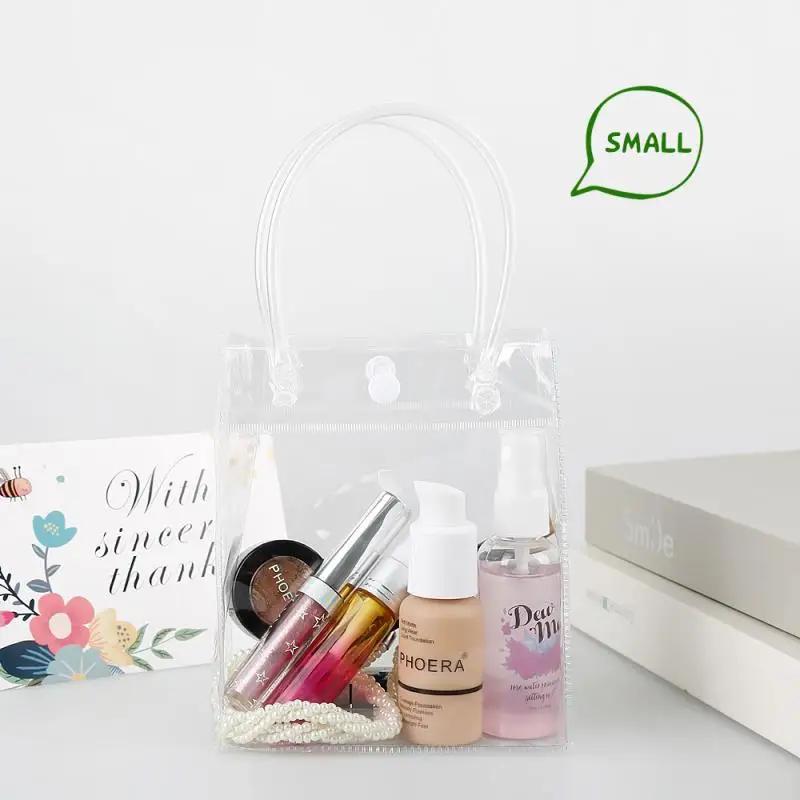 PVC Transparent Gift Bag With Handles Birthday Party Decor  Wedding Candy Box Packaging Tote Bags
