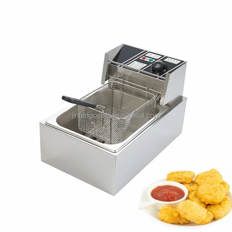 Commercial 6L+6L Table Top French Fries Machine 2 Tank 2 Basket Electric Deep Fryer Potato Chip Fryer for Home and Restaurants