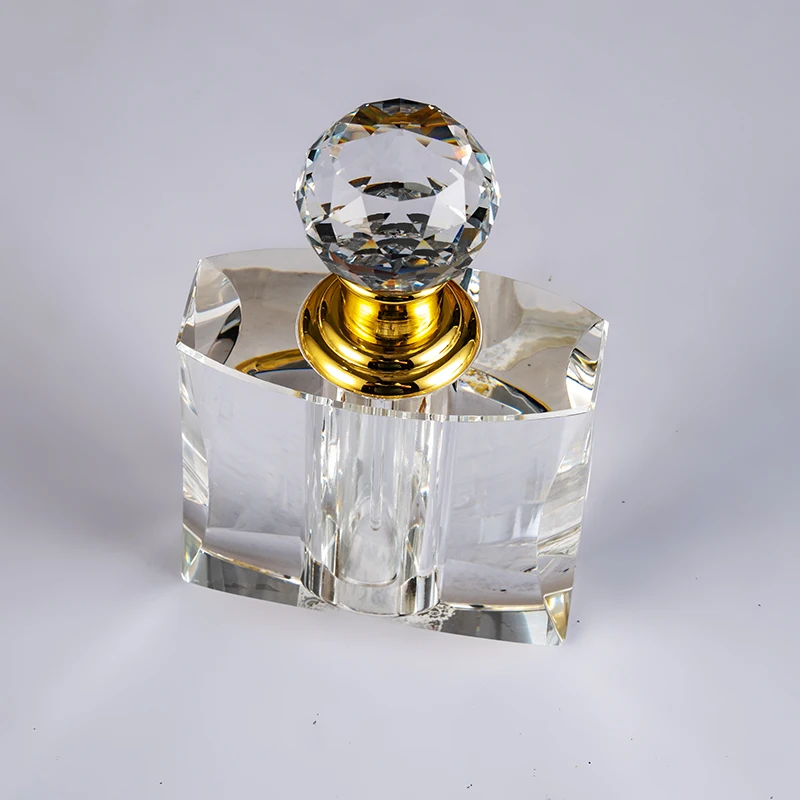Hot Sale Exquisite and Elegant 12ml Empty Glass Bottle Customizable Crystal Perfume Bottle