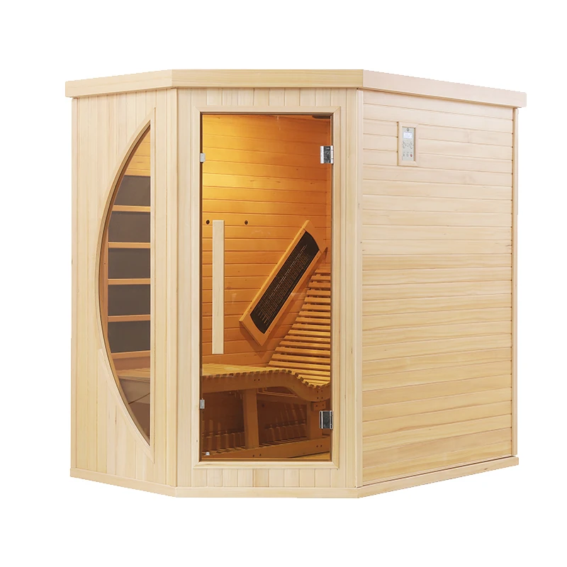 Most Popular European Style Hemlock Small 1 Person Lay Down Chair Home Indoor Corner Infrared Saunas With Lounge